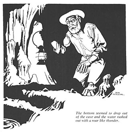 Cave of Golden Sands - illustration by dan percival
